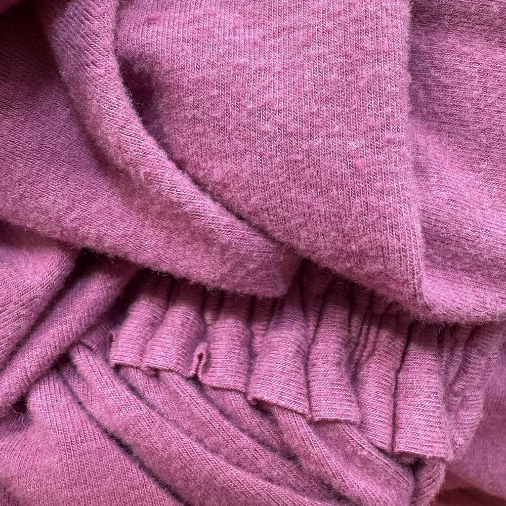 Anthropologie‎ Daily Practice Ruched Cowl Neck Cozy Midi Dress Pink sz M - Picture 5 of 13